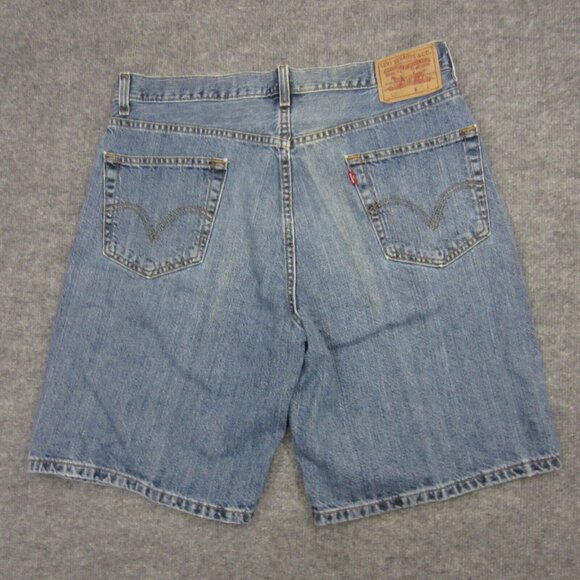 Vintage Levi's 550 Jean Shorts Mens 36 Relaxed Fit Blue Denim Jorts Y2K 90s - Picture 2 of 10